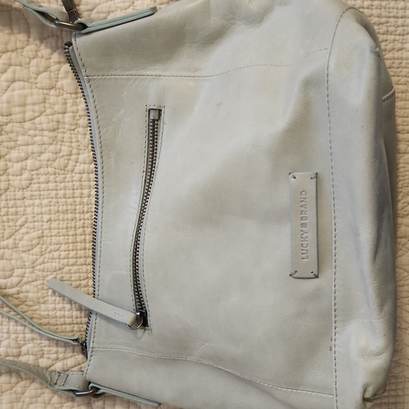 Lucky brand light blue leather cross body excellent condition - Picture 2 of 4
